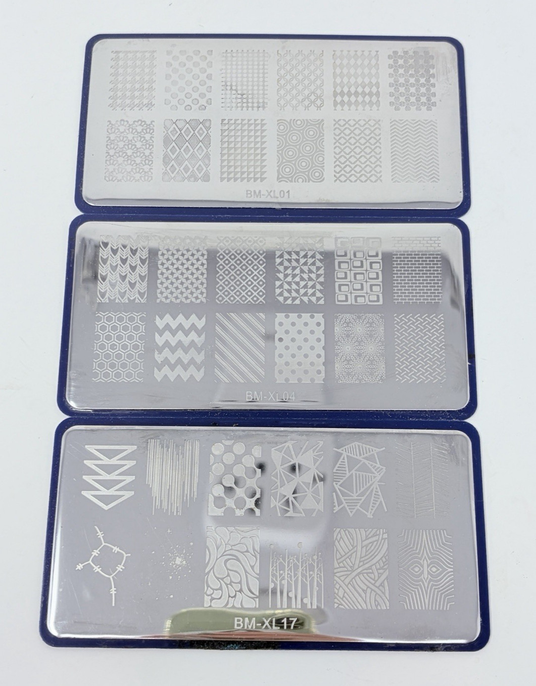 Lot Bundle Monster Maniology Nail Stamping Plates Geometric Stamp Patterns XL