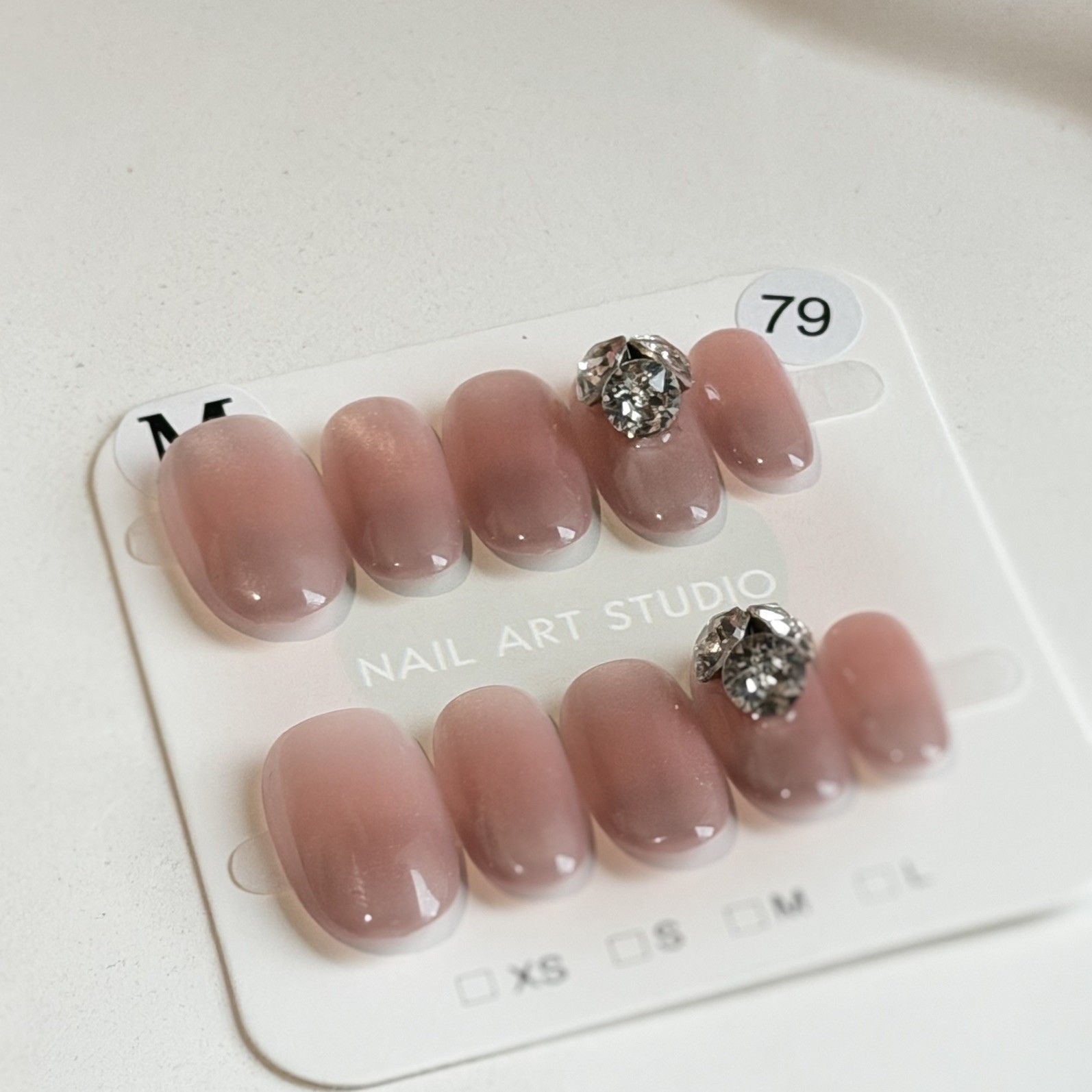 Unique Handmade Press-On Nails Size M | One of a Kind Set, Reusable 82