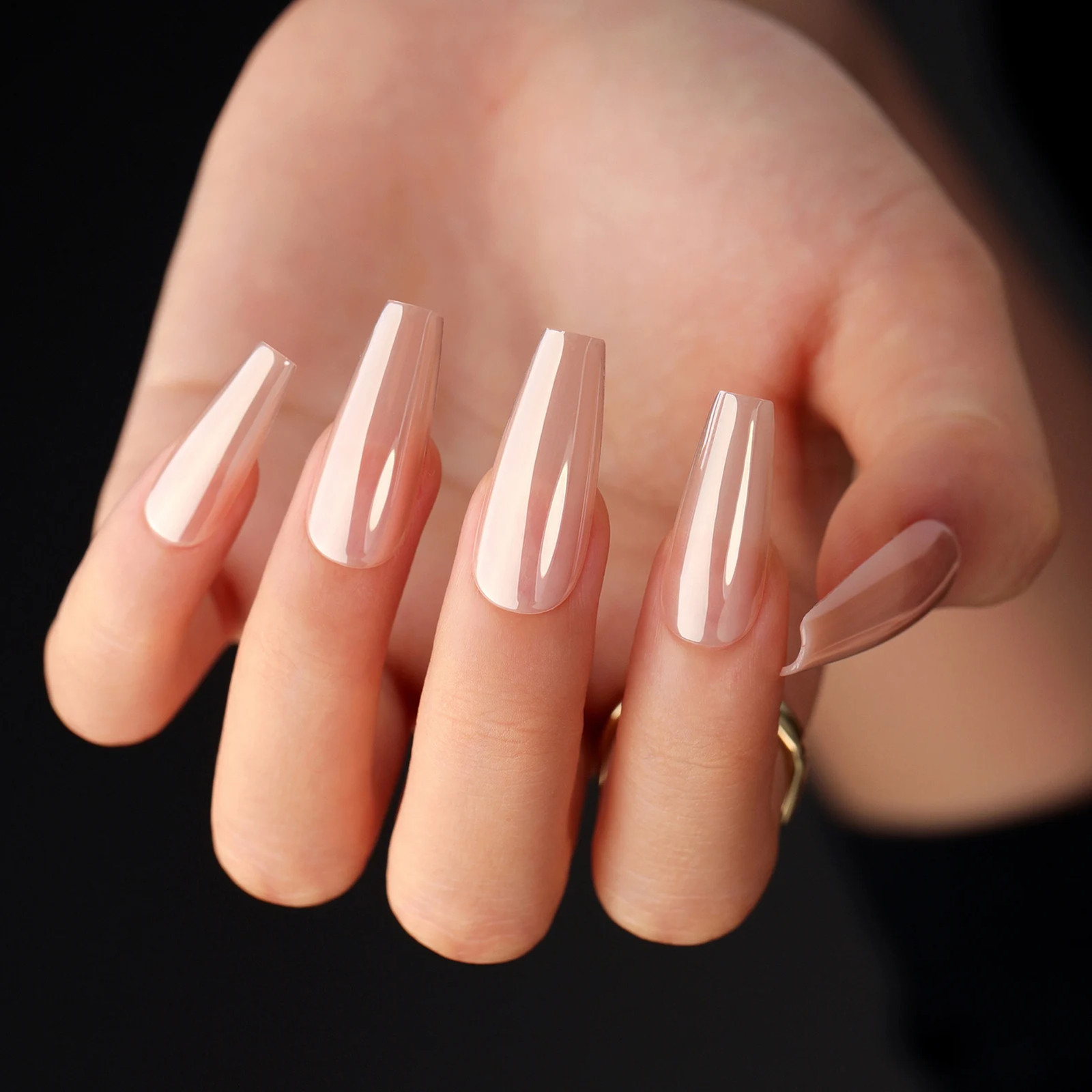 24pcs Red Aurora Gradient Almond Press On Nails