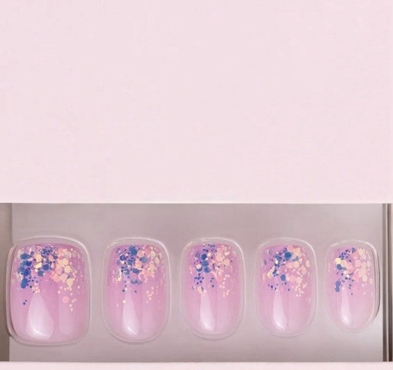 Red Aspen Short Squoval Acrylic Pink Glitter Celeste’s Coquette Crush🌸