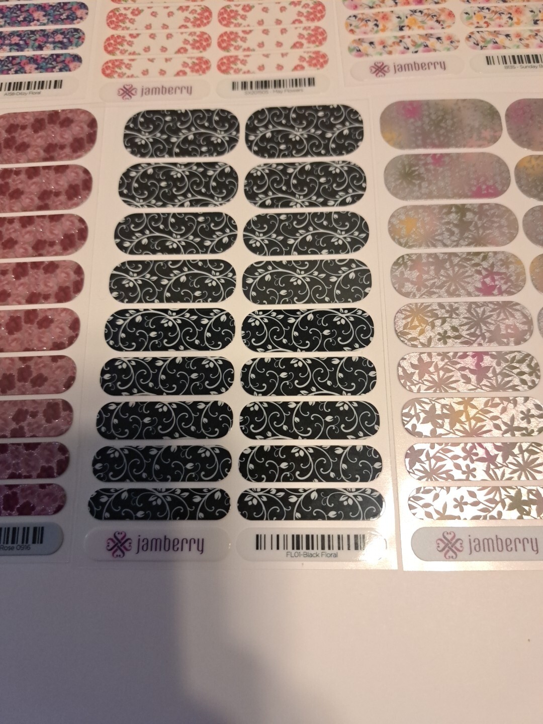 Jamberry Nail Wraps Lot of 10 Full Sheets Spring Florals
