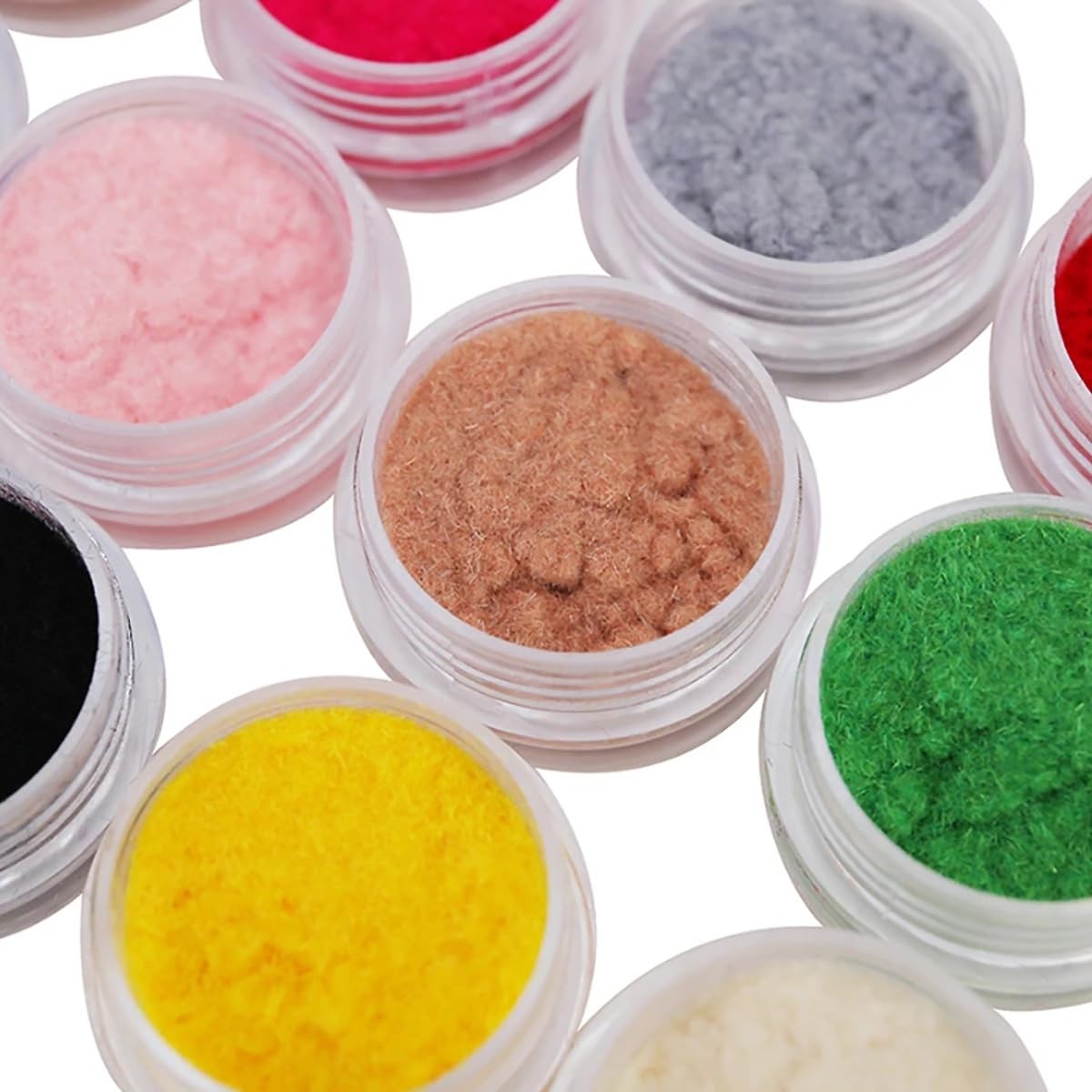 12 Color/Set Fuzzy Flocking Velvet Nail Glitter Pigment Velvet for Nail DIY U…