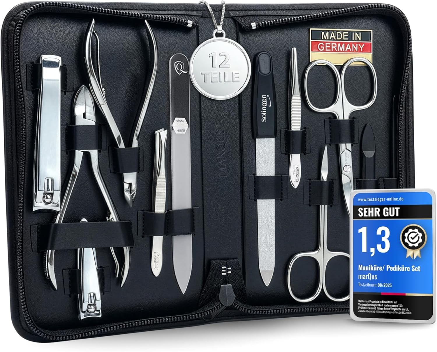 Mani Set Women and Men – 12-Piece Profal Grooming Kit with