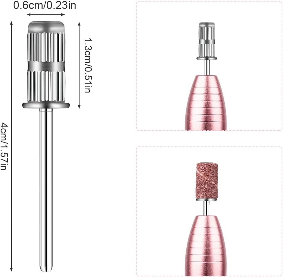 10 Pieces nail drill heads nail drill bits sanding band shaft 3/32