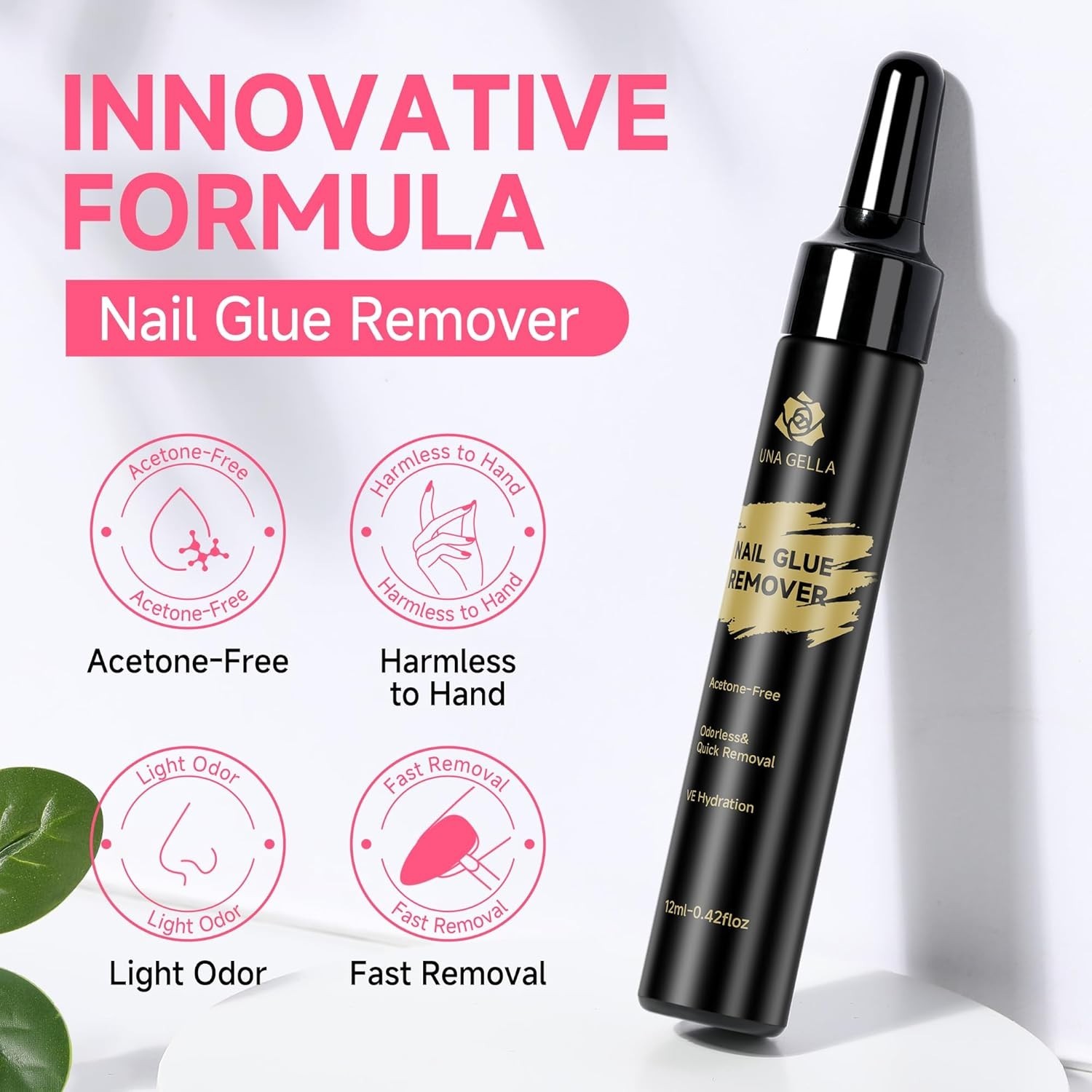 All-in-One Nail Glue (10ml) & Remover (12ml) Kit – Easy Application & Removal
