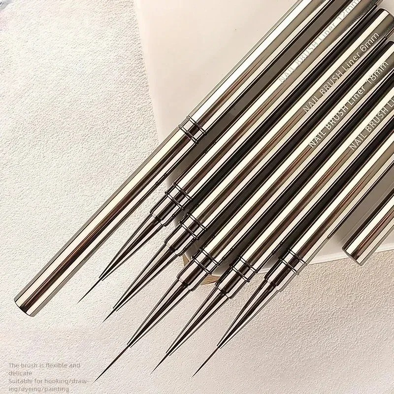 5pcs Nail Art Liners Striping Brushes Fine Line Drawing Detail Painting Blending