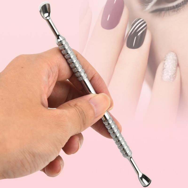 Stainless Steel Cuticle Pusher Dual Sided Shaped Double Ended Ingrown Remover