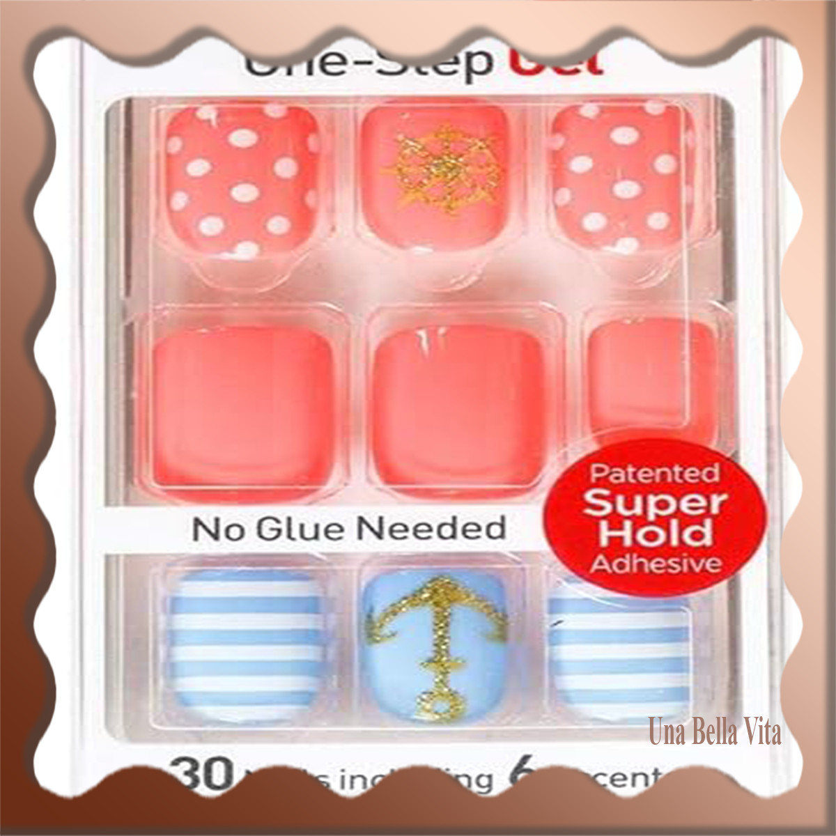 LOT OF 2 Impress Press On 30 Nails “Funky Town” Ocean Nautical Style NSPLOT01