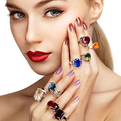 336 Pieces 24 Sheets Full Wrap Nail Polish Strips Stickers Self Glitter Style