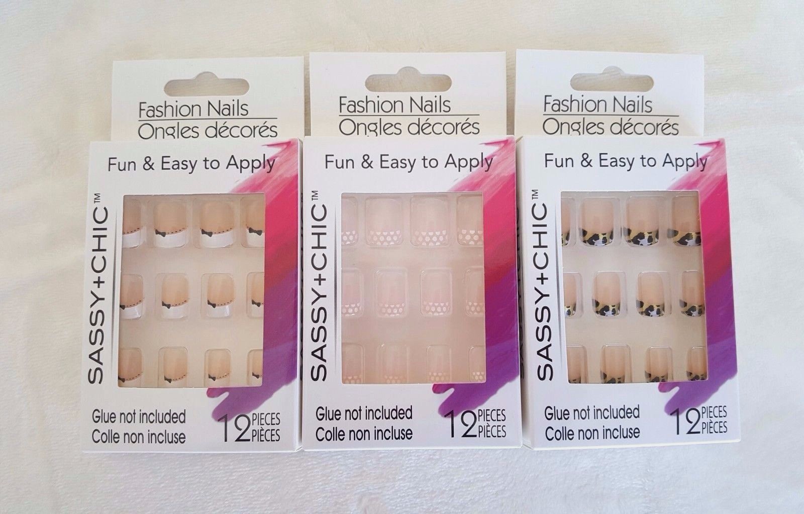 Fashion Nails Fun & Easy To Apply by Sassy+Chic – 3 Designs Choices