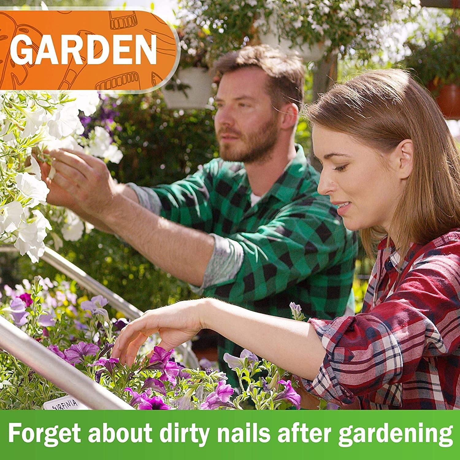 Durable Wooden Fingernail Brush with Variable Length Bristles – 2 Pack