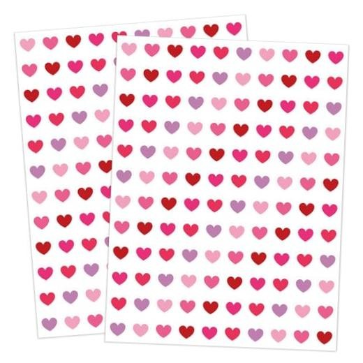 2400Pcs Valentine’s Day Mini Love Heart Sticker Red Pink Red Pink Hearts