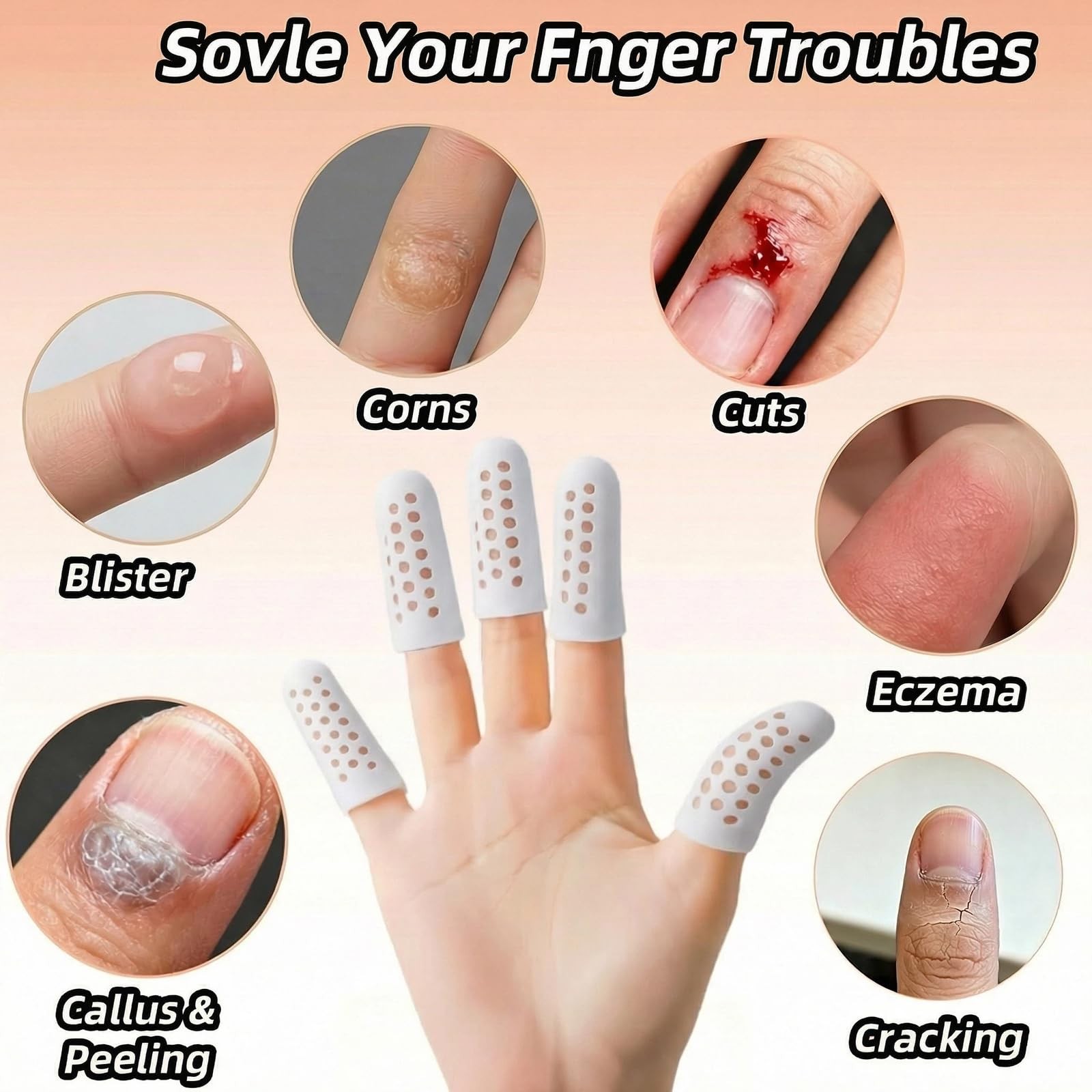 Soft Finger Cots 20 Pcs with Air Holes, Finger Protectors & Thumb Guards for …