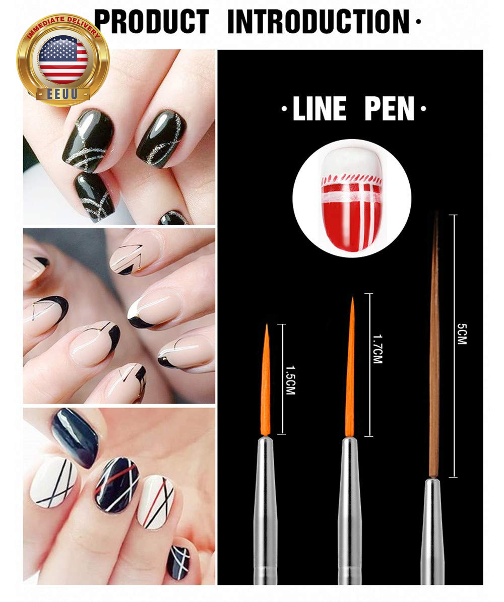 20PCS Nail Art Design Dotting Painting Drawing Polish Brush Pen Tools ⭐️⭐️⭐️⭐️⭐️