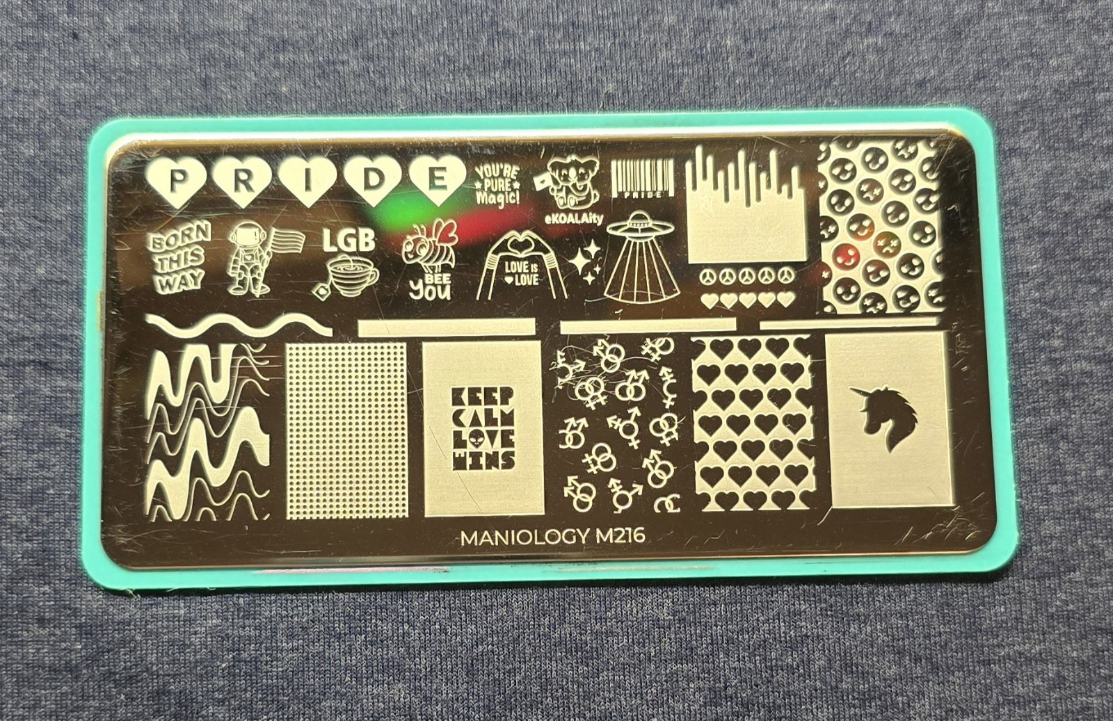 Maniology M216 Pride Gay Straight Lesbian Lgb Love Sexual Nail Stamp Plate HTF