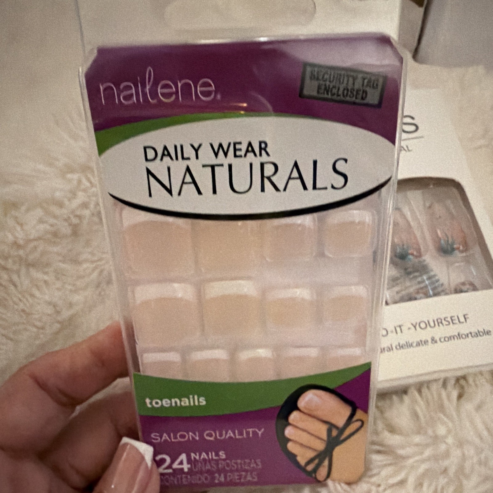 Nailene Press-On Nails Ocean Theme Square Short Shiny Multicolor Toe/Finger