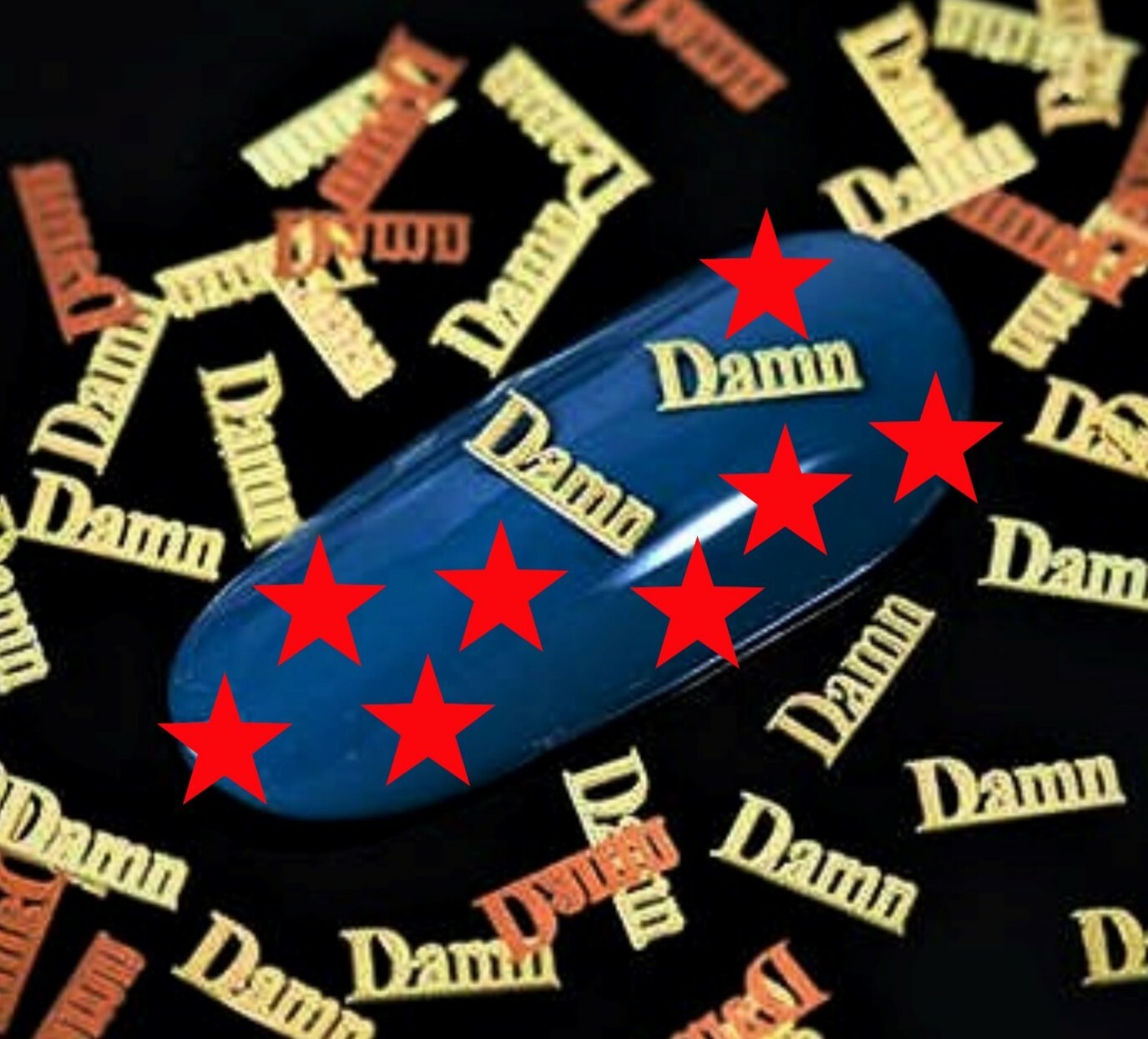25 GOLD METAL “DAMN” NAIL CHARMS NAIL DECALS SMALL GIFT IN BOX FOR WOMEN