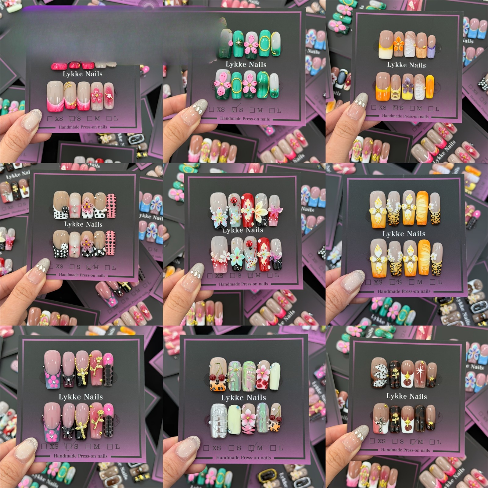 80 Nail Art with Mixed Color Scheme Suitable for Any Occasion, Reusable Nail Art