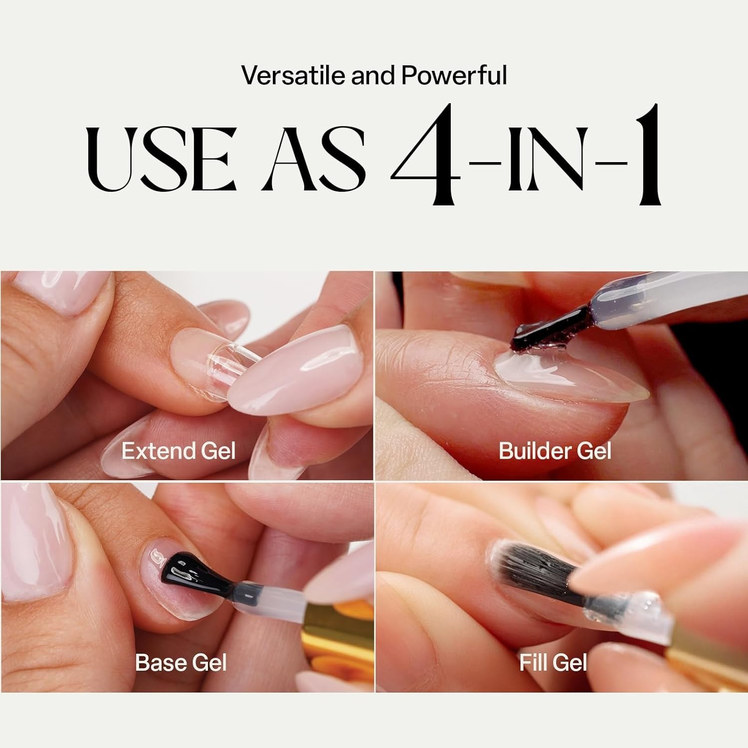 Elegant Gold Bottle Extend Gel 15ml – Smooth Application for Nail Extensions