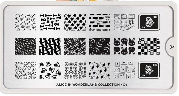 MoYou-London Alice In Wonderland 04 Nail Stamping Plate