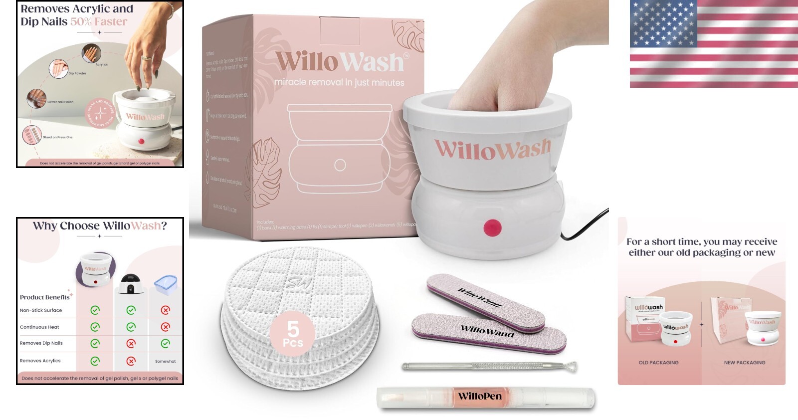 Salon-Quality Electric Nail Soaking Bowl – Complete Kit for Fast Acrylic Removal