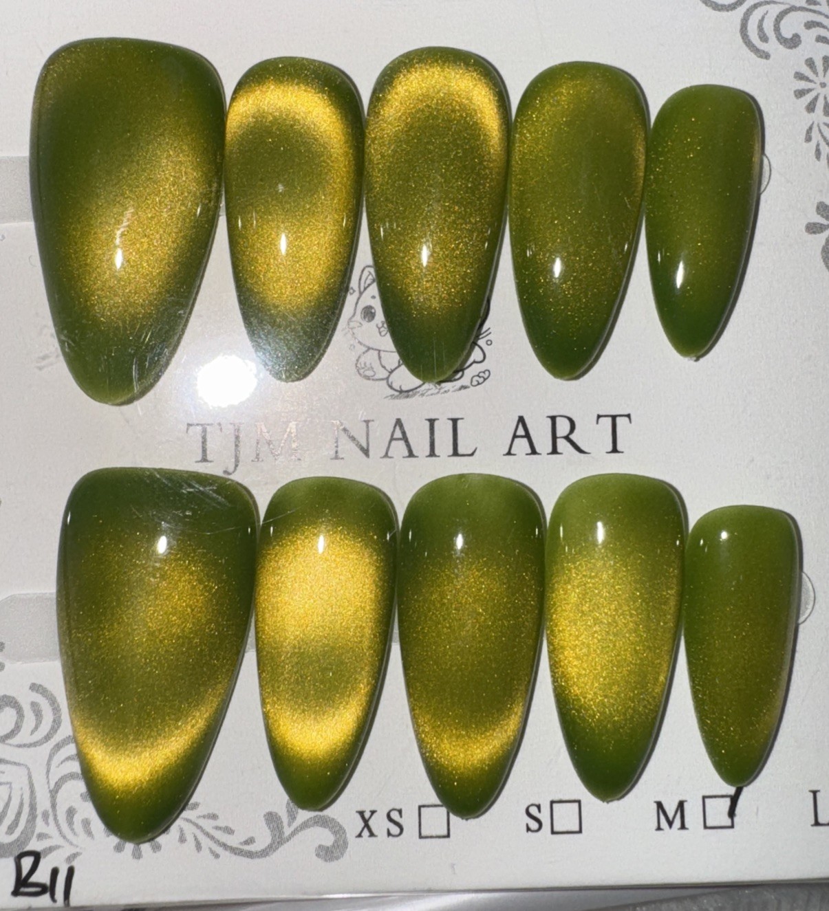 4 Packs Of 10pcs Almond Press On nails | 3D Unique Designs| Size M | Reusable (8