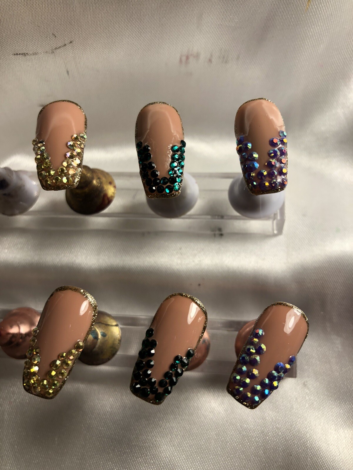 Z NAILZ! Gorgeous Set Of Custom Handmade MARDI GRAS Press On Nails