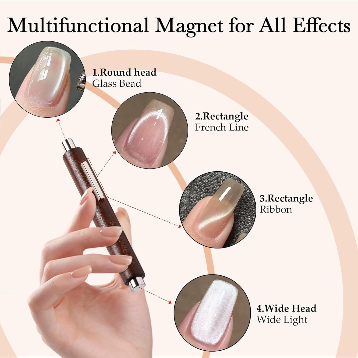 Magnetic Nail Polish Stick – 3-in-1 Nail Magnet for Gorgeous Salon-Style Designs