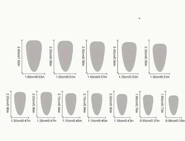 Valentines 24 Pcs Press-on Nails Long Almond Glossy White Red Hearts Black Dots