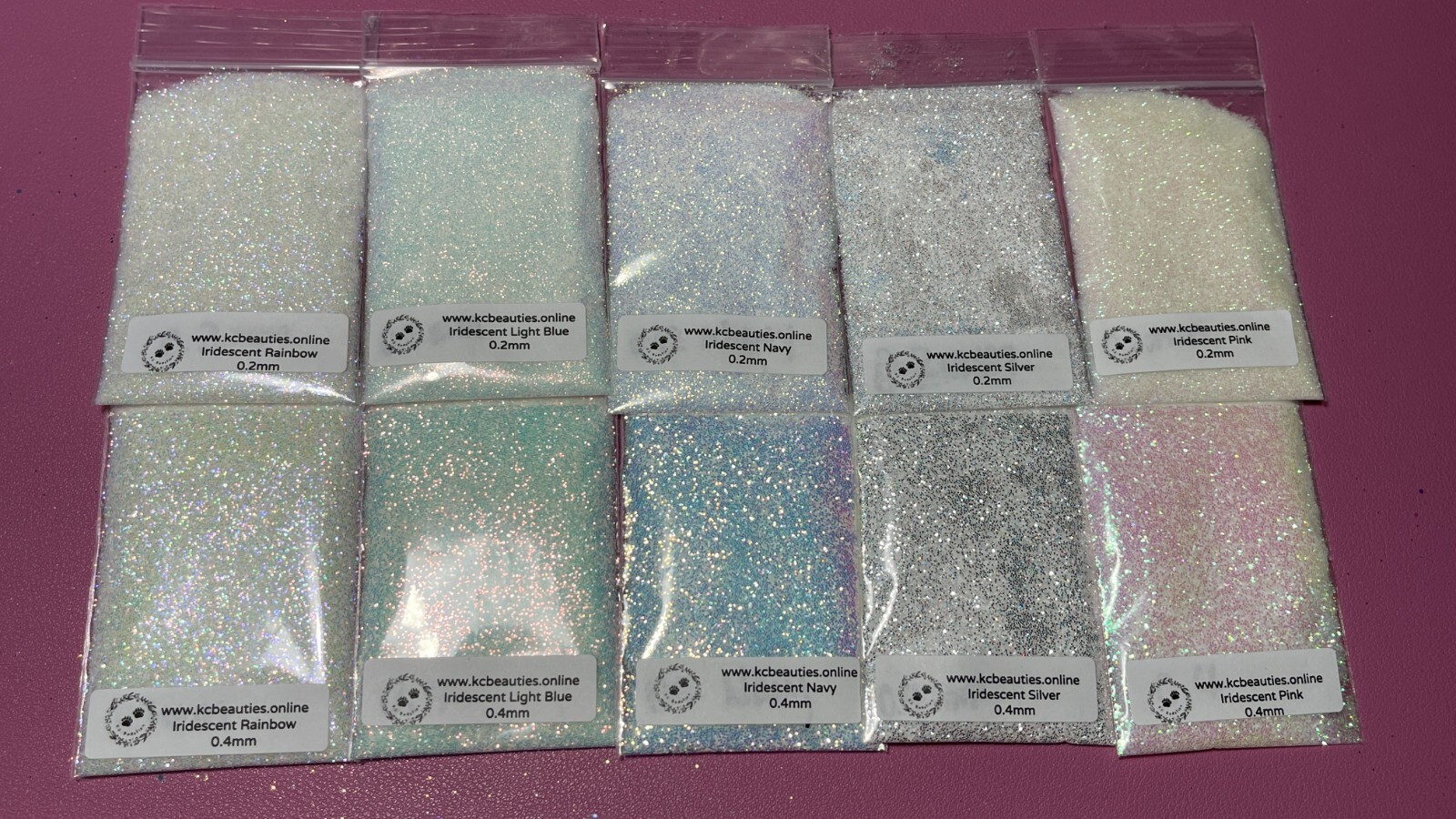 Iridescent White 0.4/0.2MM Fine Glitter for nail acrylic gel craft US Seller 5g