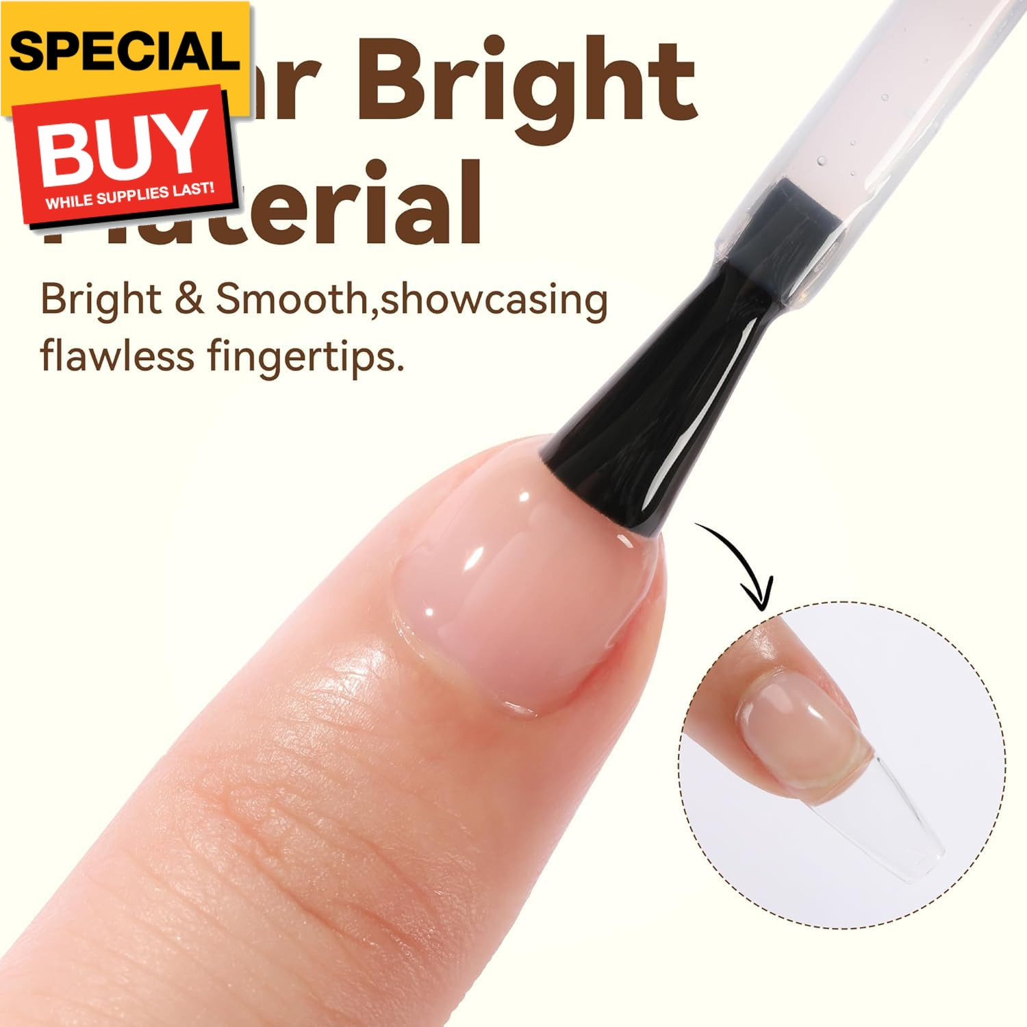 6 In 1 Gel Nail Glue for Clear Acrylic Nails Tips, 15ml Long Lasting Super Stron