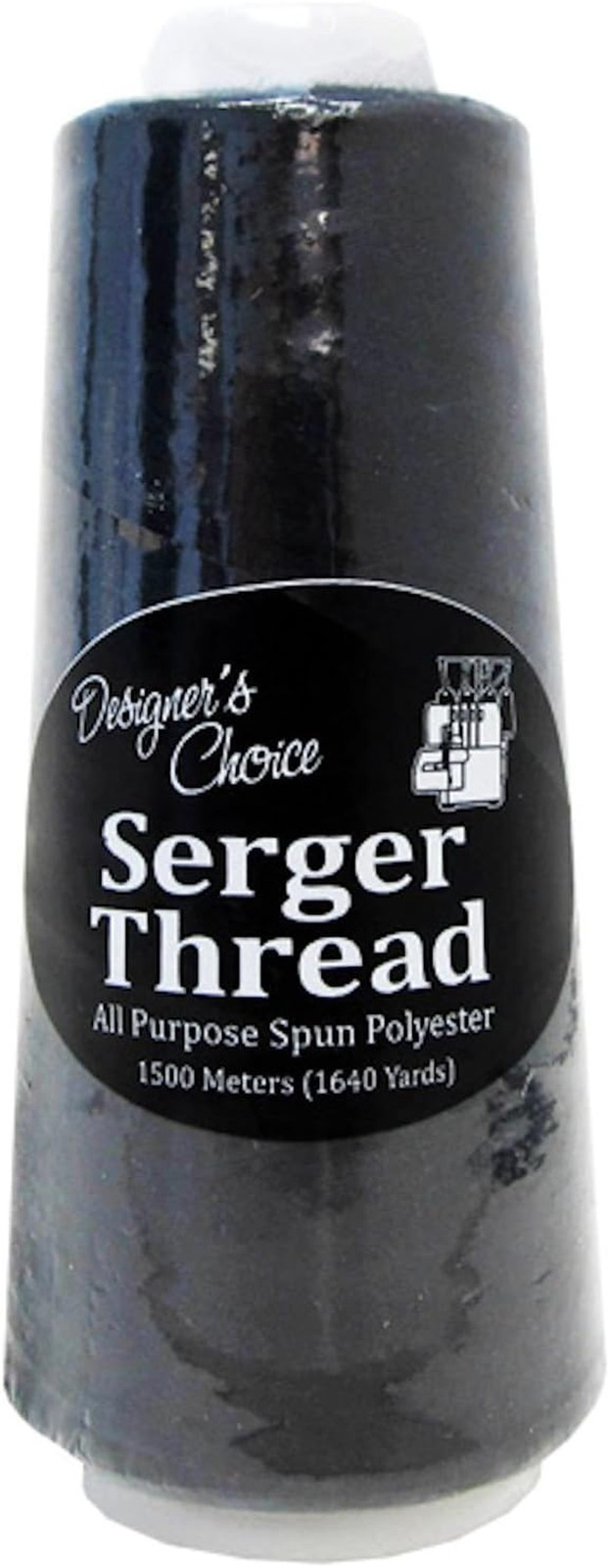 Set of 12 Black & White Serger Thread Spools for Quilting Embroidery Overlock |