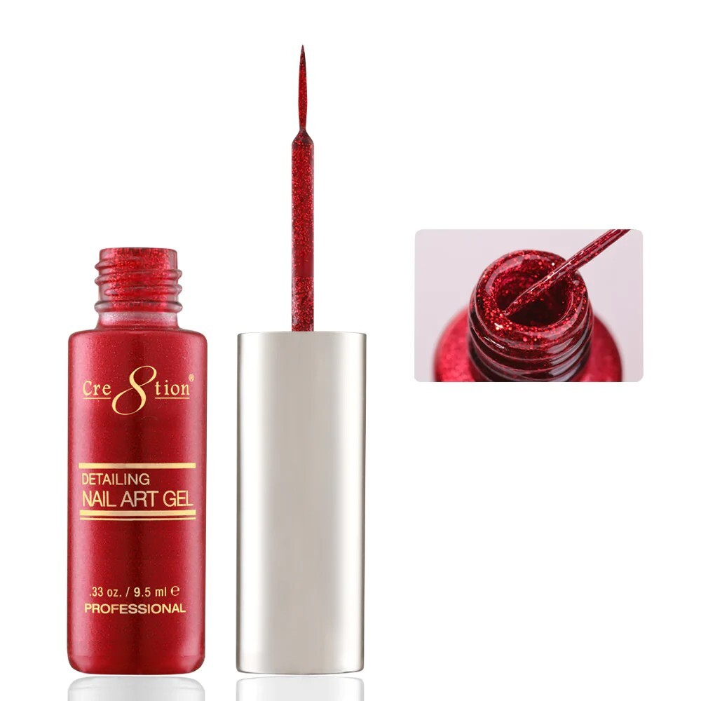 Cre8tion Detailing Nail Art Gel .33 Oz – #43 Christmas Red