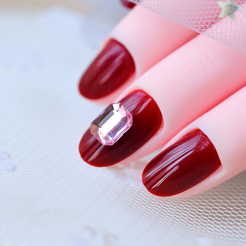 20pcs 6x8mm Nail Art Shaped Rectangular Flat Bottom Glass Rhinestone