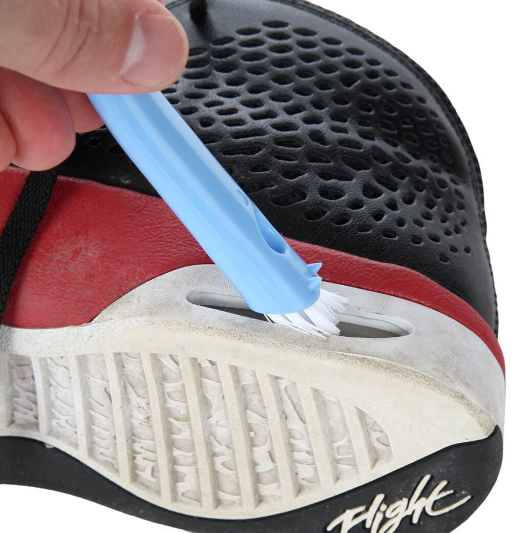 2-Sided 3 Brush Multi-Purpose Brush for Sneakers, Finger Nails, Kitchen & More