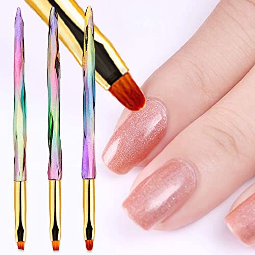 3pcs Nail Clean Up Brushes, Nail Polish Remover Nail Clean Up Brush/3pcs