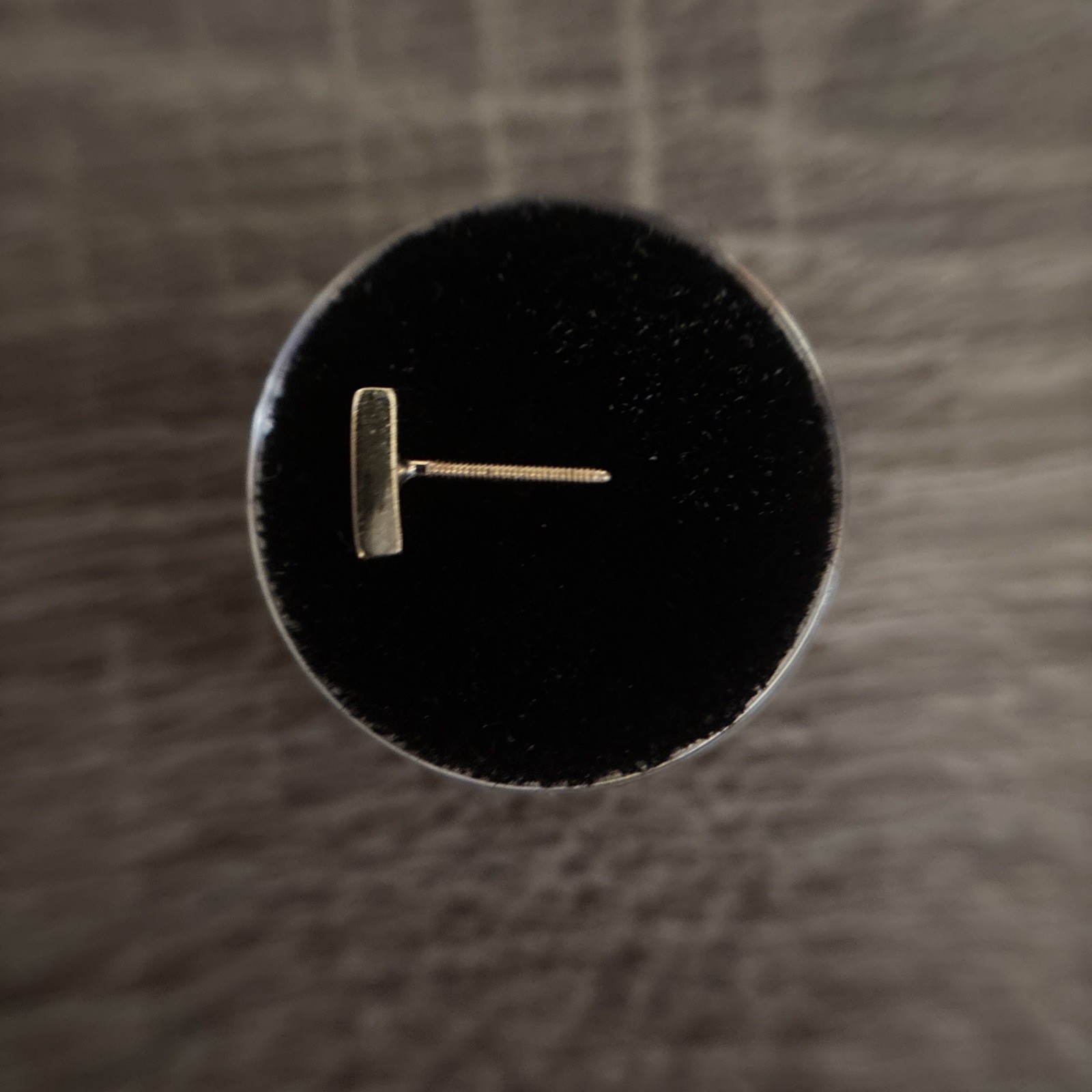 14K Yellow Gold Nail Stud with 3-2 pt Diamonds Charm with Post