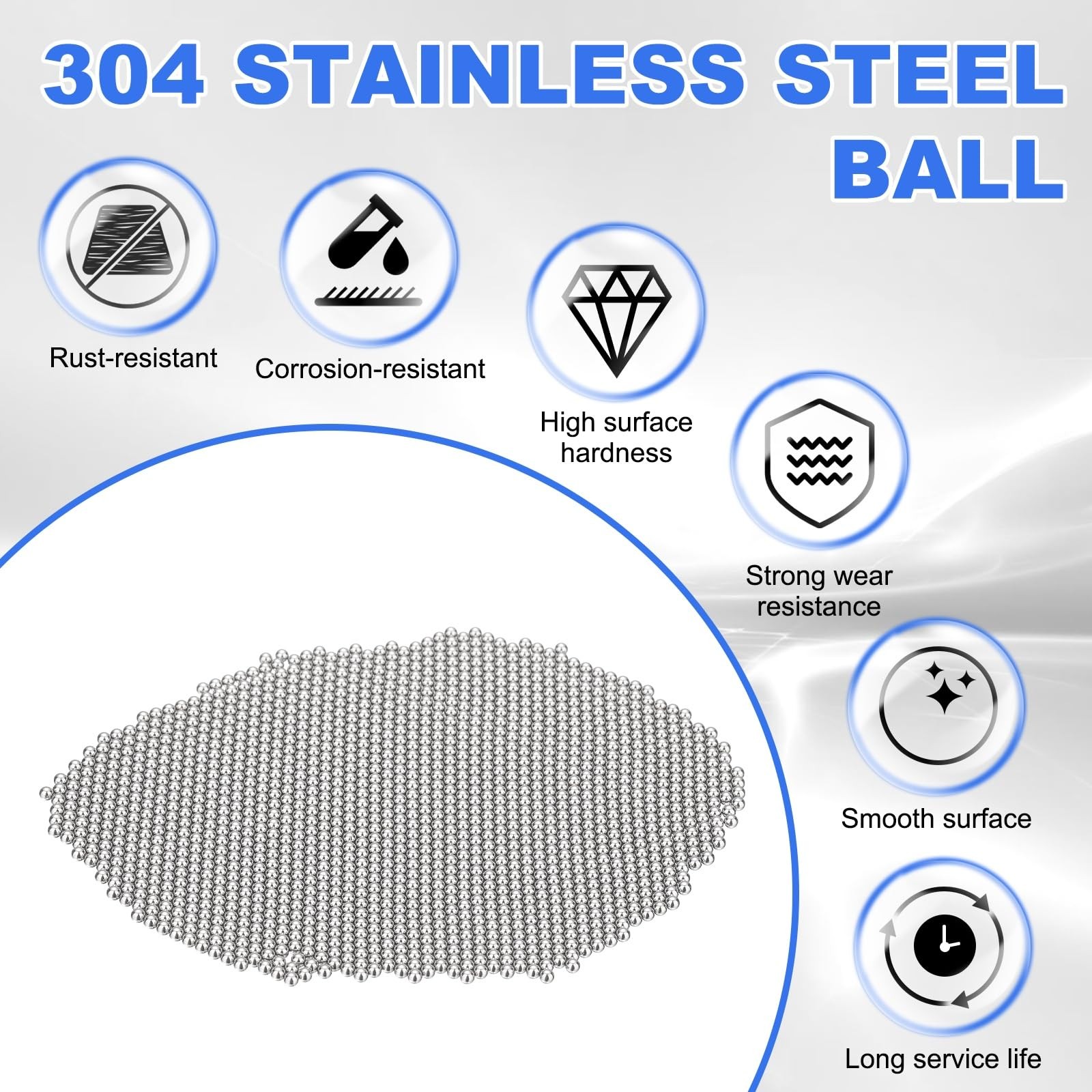 M METERXITY 500-Pack Stainless Steel Bearing Balls, 2mm G100 Metal Precision …