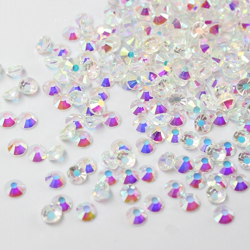 288 720 1440pcs Clear AB Nail Art Rhinestone Flatback Glitter 3D Tips Decoration
