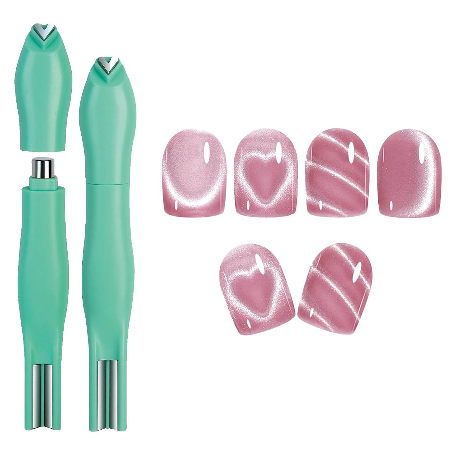 3 in 1 Cat Eye Magnet for Nails, Upgraded Nail Magnet Pen with Strong Magnet for