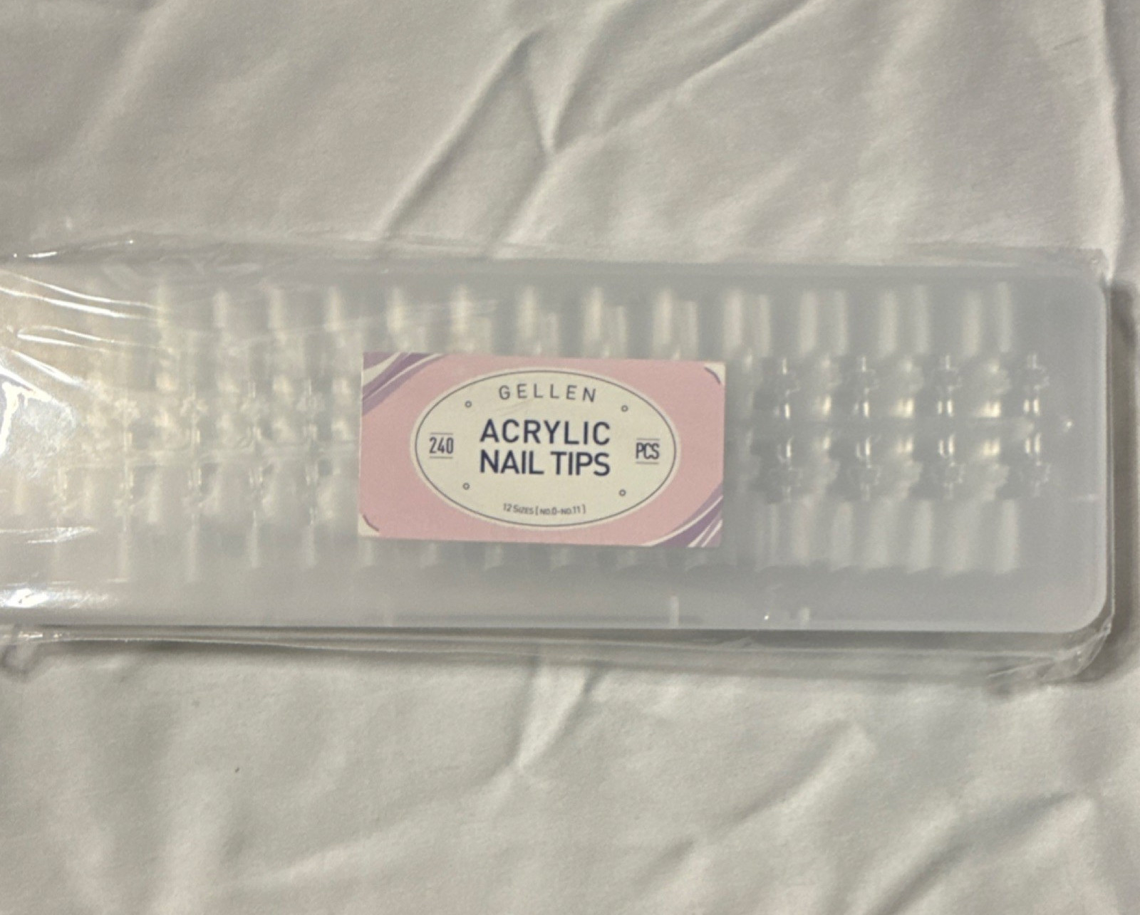 Gellen Clear Acrylic Nail Tips Full Cover 248 PCS X004581NQT