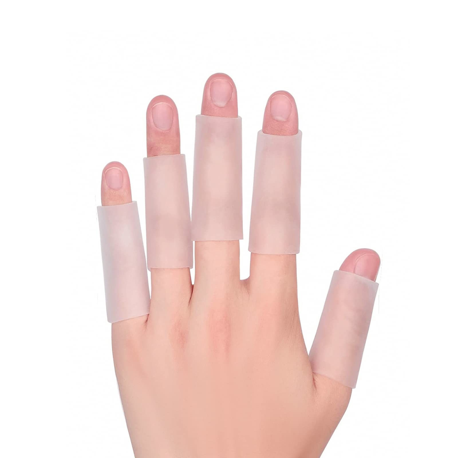 ZXFUTURE 20 PCS Gel Finger Sleeve Protectors, Trigger Finger Pain Silicone Fi…