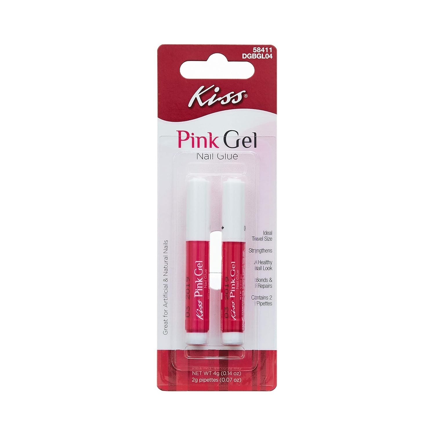 Pink Gel Nail Glue IBGL04 2 Pack please read Description