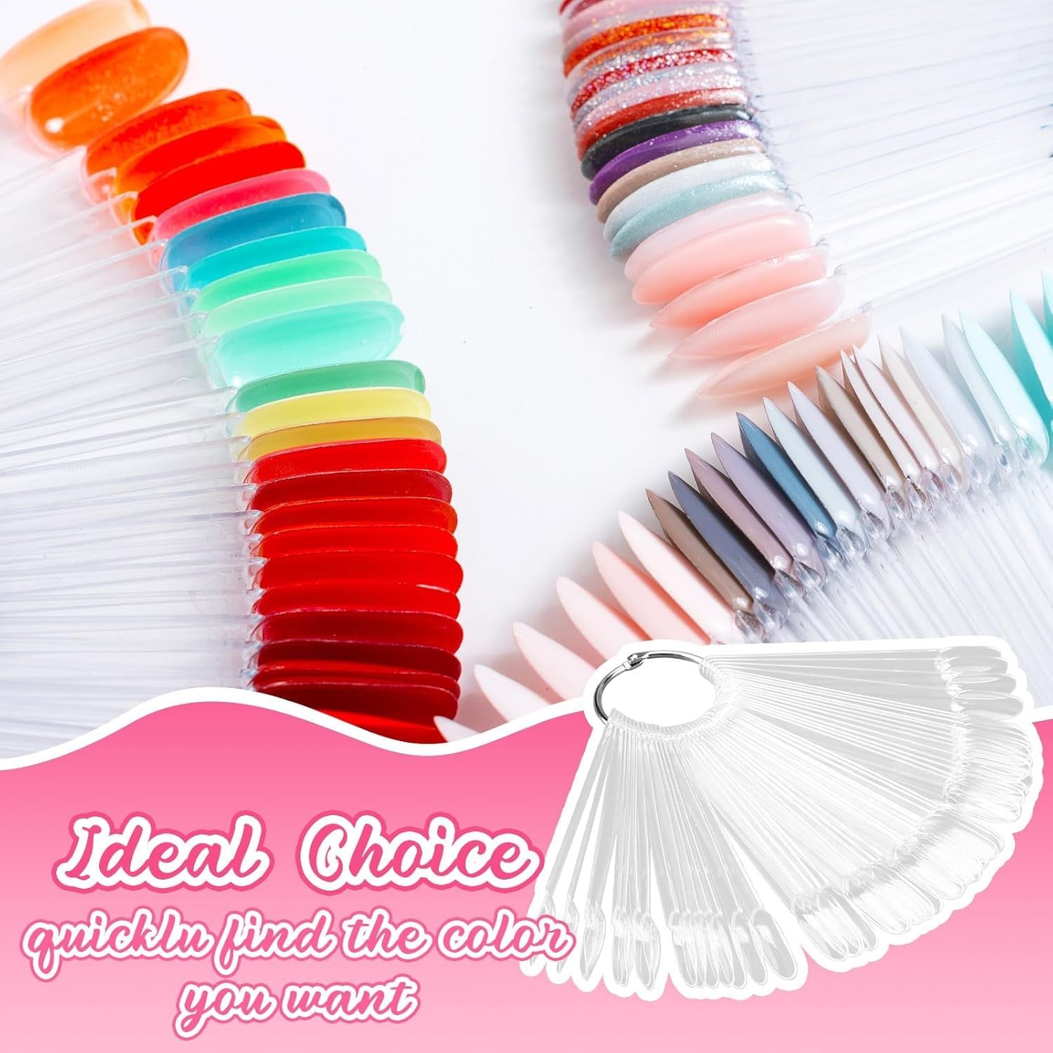 200 Nail Swatches With Number Stickers For Nail Polish Color Display