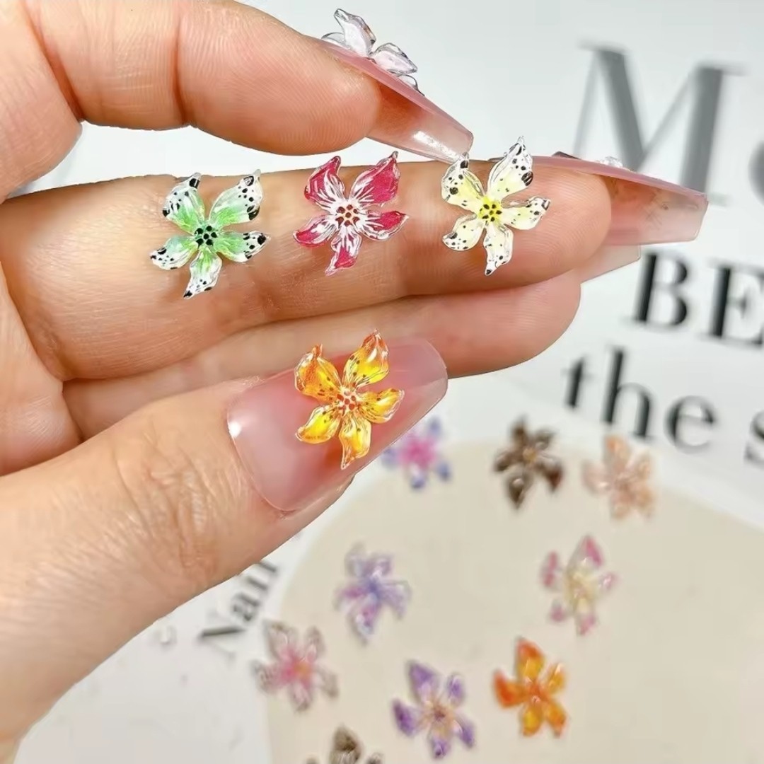 Nail Art Charms Jewelry Resin Rose Flower Bowknot-30pcs