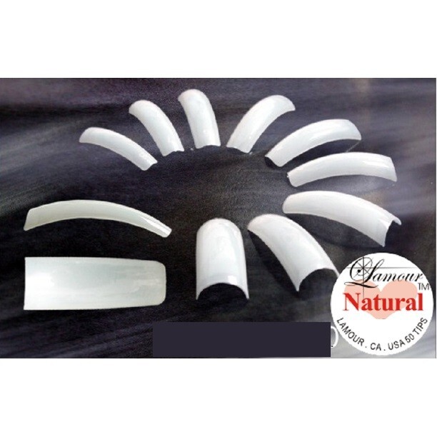 Lamour NATURAL Nail Tips (Size 0 – 10 ) 50 ct/bag