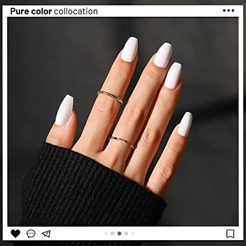 240 Pcs Short Square Press On Nails Artificial Acrylic False Nails w/ Nail Glue