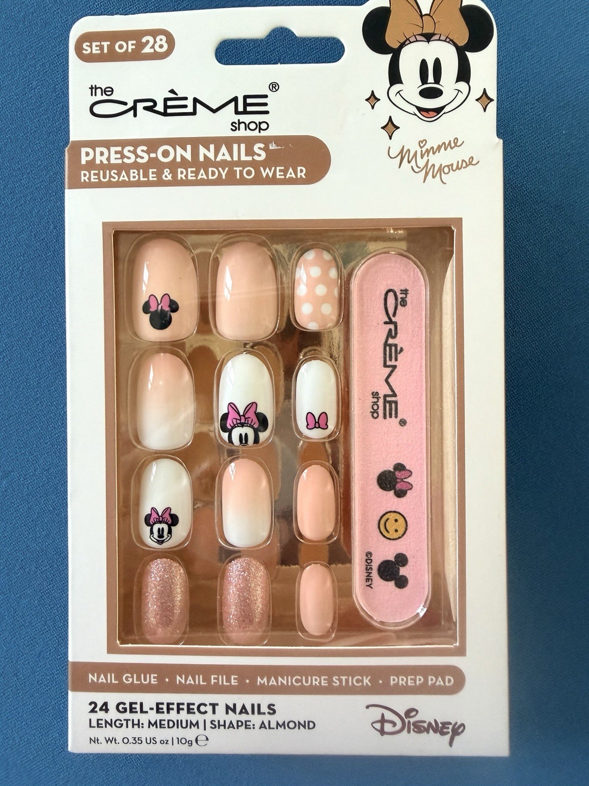 The Crème Shop Disney Minnie Mouse Gel-Effect Press-On Nails Medium Almond X2