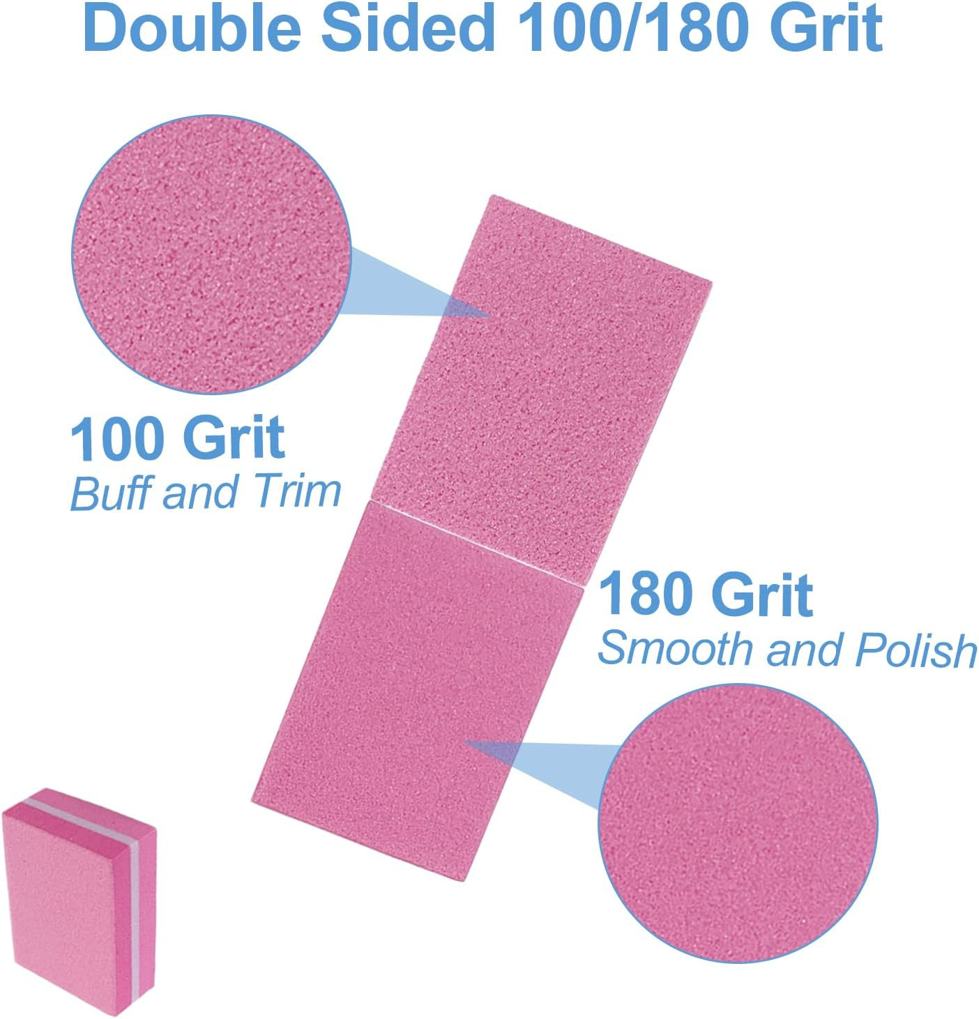 Nail Buffers (50 Pack), Mini Buffer Block Nail File for Acrylic Nails and Natura