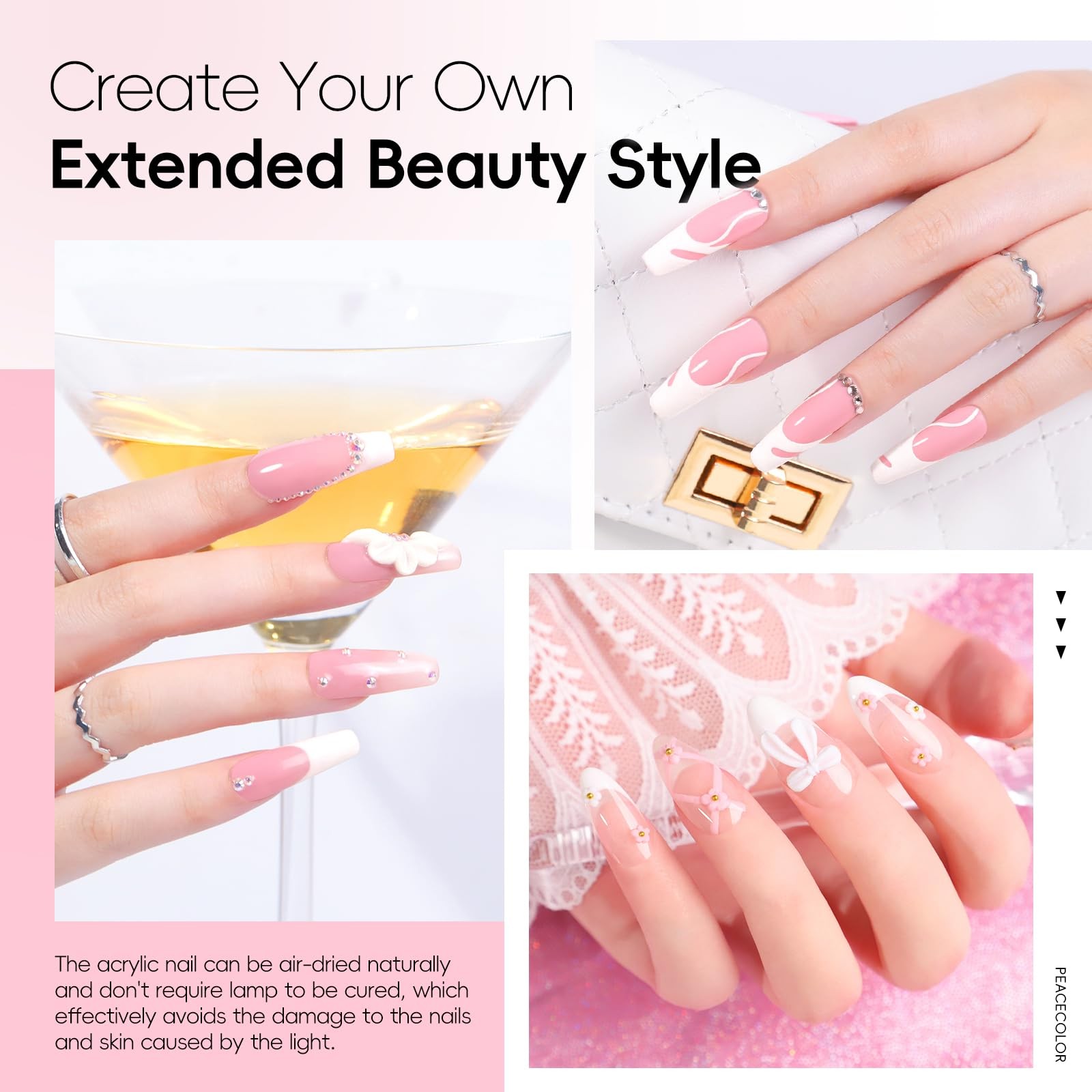 Polvo Acrilico Kit De Para Extensión De Uñas Ideal Regalo Para Mujer